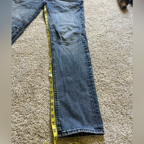 True Religion Men’s Rocco Moto Relaxed Skinny Jeans Denim Size 36 Medium Wash - Picture 8 of 11